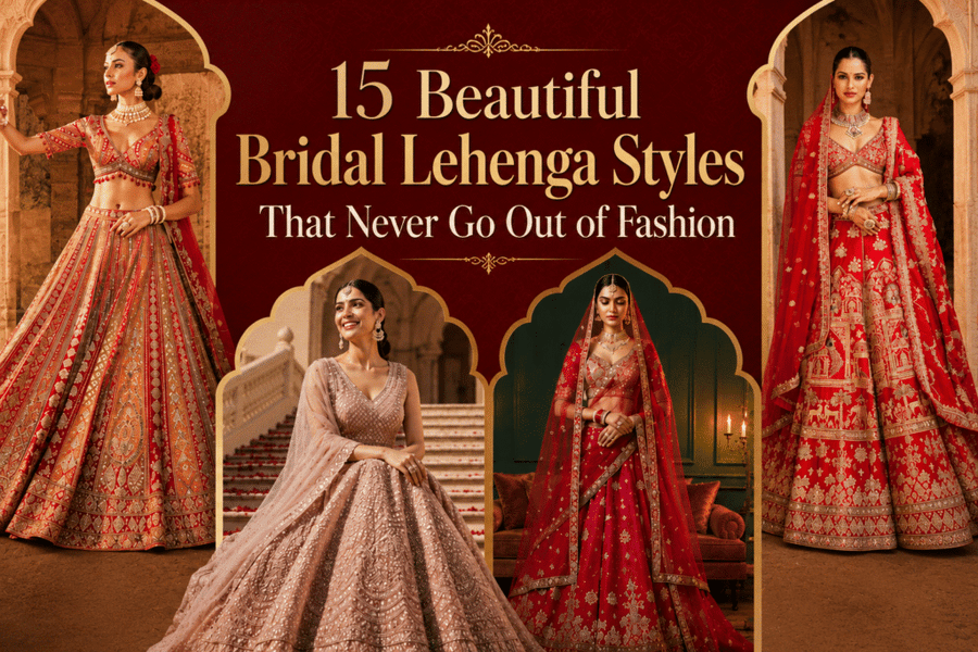15 Beautiful Bridal Lehenga Styles That Never Go Out of Fashion