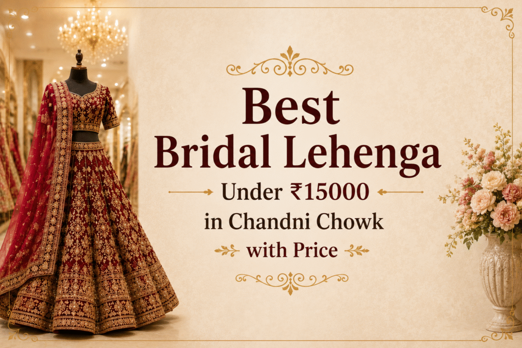 Best Bridal Lehenga Under 15000 in Chandni Chowk with Price