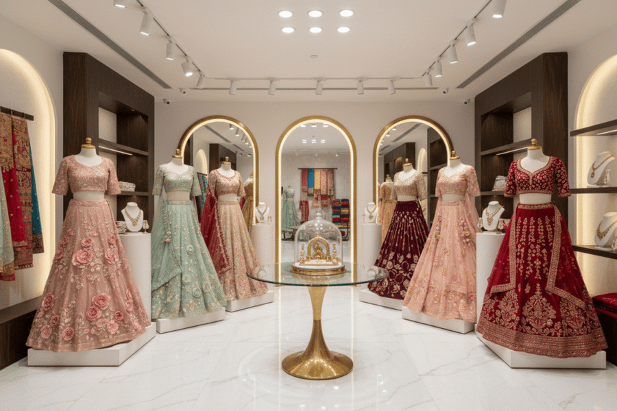 Designer Wedding Lehenga Store in Gandhi Nagar – Latest Designs