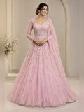 Blush Pearl Floral Lehenga Set