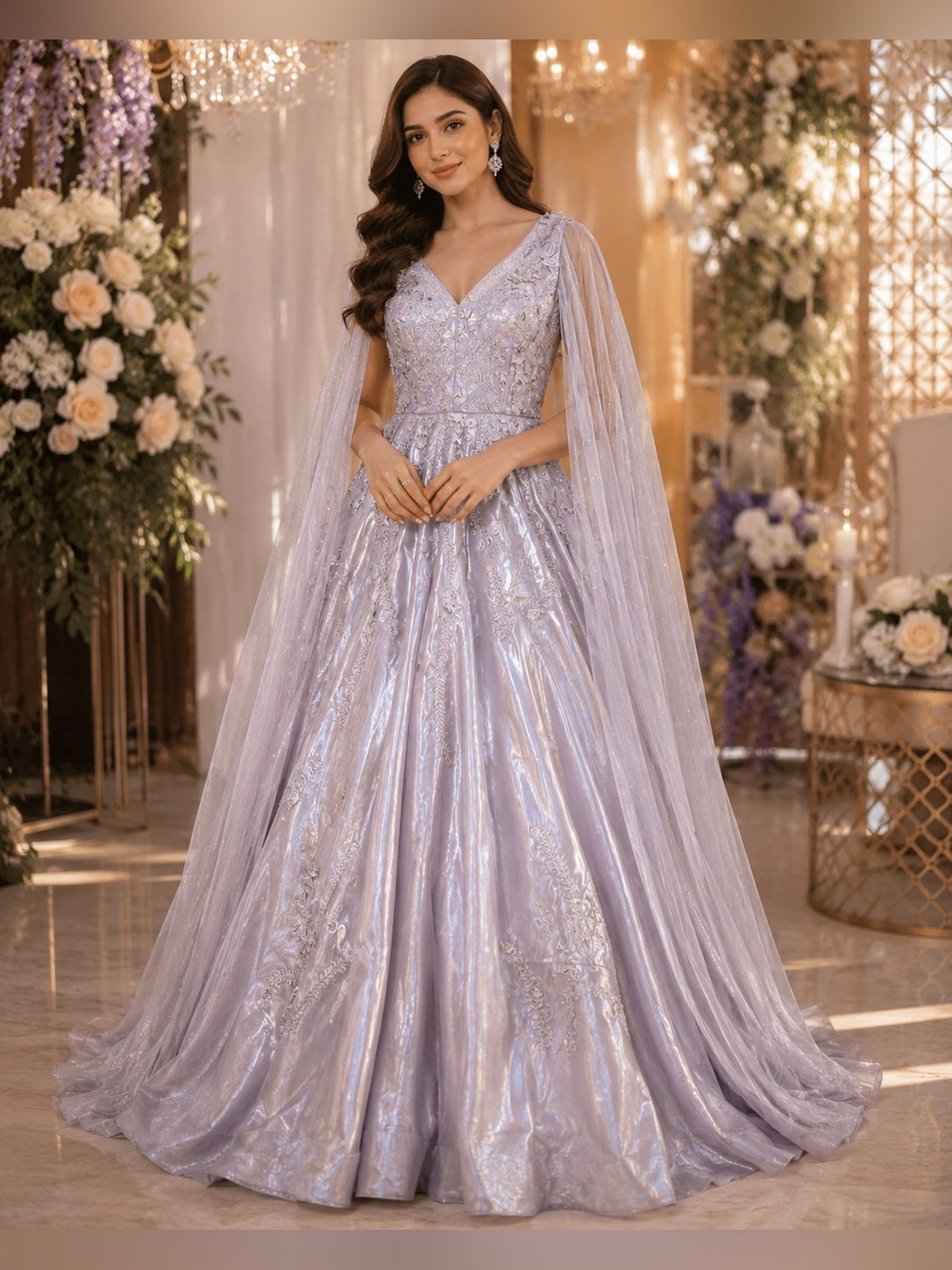 Lavender Shimmer Lehenga Set